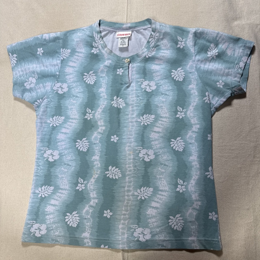 Gramicci Women's Up Henley Shirt S Classic Made In USA floral